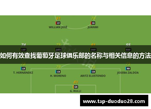 如何有效查找葡萄牙足球俱乐部的名称与相关信息的方法